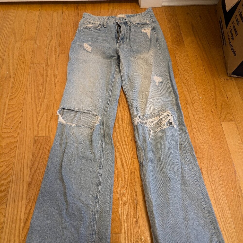 Alter'd State Kayla Straight Leg Cotton Jeans